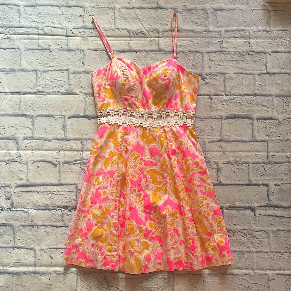 Lilly Pulitzer Lenore Lace Cut-Out Sundress